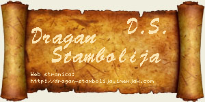 Dragan Stambolija vizit kartica